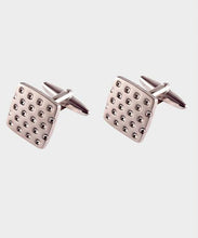 Afbeelding in Gallery-weergave laden, CUFFLINK BRUSHED DOTTED SQUAR
