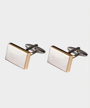 Afbeelding in Gallery-weergave laden, CUFFLINK SILVER - GOLD EDGE

